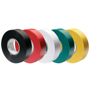 Ancor Premium Assorted Electrical Tape - 1/2" x 20’ - Black / Red / White / Green / Yellow - 339066