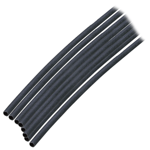 Ancor Adhesive Lined Heat Shrink Tubing (ALT) - 1/8" x 6" - 10-Pack - Black - 301106