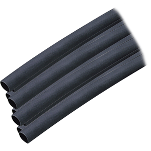 Ancor Adhesive Lined Heat Shrink Tubing (ALT) - 1/4" x 6" - 10-Pack - Black - 303106