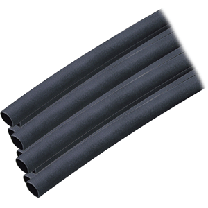 Ancor Adhesive Lined Heat Shrink Tubing (ALT) - 1/4" x 12" - 10-Pack - Black - 303124