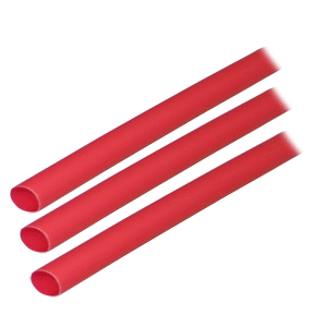 Ancor Adhesive Lined Heat Shrink Tubing (ALT) - 1/4" x 3" - 3-Pack - Red - 303603