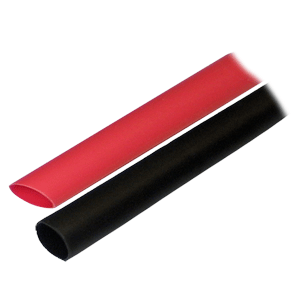 Ancor Adhesive Lined Heat Shrink Tubing (ALT) - 1/2" x 3" - 2-Pack - Black/Red - 305602
