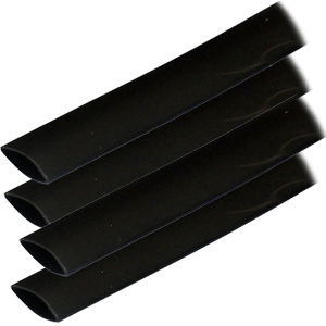 Ancor Adhesive Lined Heat Shrink Tubing (ALT) - 3/4" x 6" - 4-Pack - Black - 306106