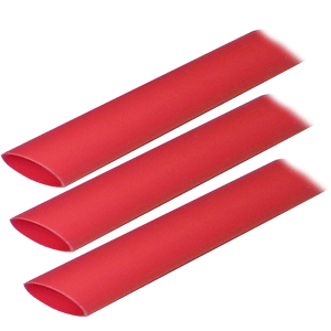 Ancor Adhesive Lined Heat Shrink Tubing (ALT) - 3/4" x 3" - 3-Pack - Red - 306603