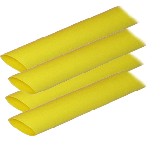 Ancor Adhesive Lined Heat Shrink Tubing (ALT) - 3/4" x 12" - 4-Pack - Yellow - 306924