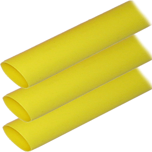 Ancor Adhesive Lined Heat Shrink Tubing (ALT) - 1" x 6" - 3-Pack - Yellow - 307906