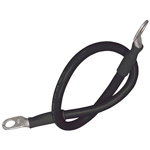Ancor Battery Cable Assembly, 4 AWG (21mm²) Wire, 5/16" (7.93mm) Stud, Black - 32" (81.2cm) - 189134