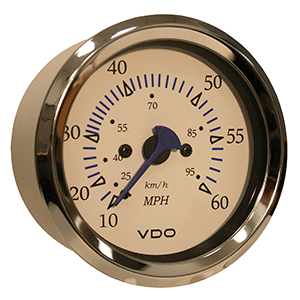 VDO-Allentare-White-60MPH-3-38-85mm-Pitot-Speedometer