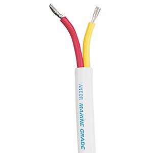 Ancor Safety Duplex Cable - 14/2 AWG - Red/Yellow - Flat - 25’ - 124502