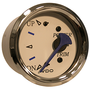 VDO Allentare White Trim Gauge - For Use w/Evinrude/Johnson Engines - 12V - 382-10264