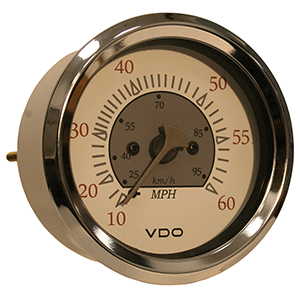VDO-Allentare-WhiteGrey-60MPH-3-38-85mm-Pitot-Speedometer
