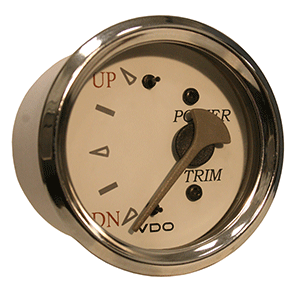 VDO Allentare White/Grey Trim Gauge - For Use w/Mercury/Volvo/Yamaha 2001+ Engines - 12V - 382-13299