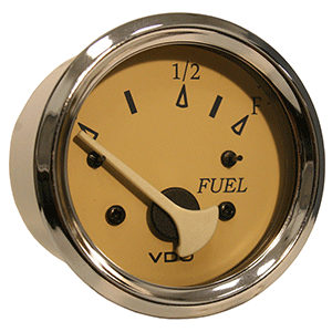 VDO Allentare Teak Fuel Level Gauge - Use w/Marine 240-33 Ohm Fuel Senders - 12V - 301-12286