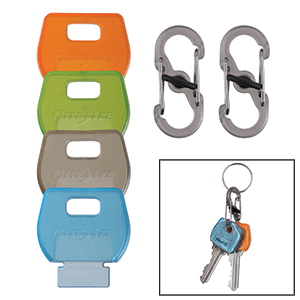 Nite Ize IdentiKey™ Covers - 4-Pack Assorted + S-Biner Combo - KIDC-M1-4R7