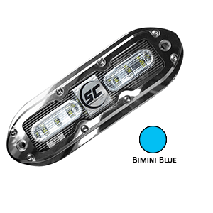 Shadow-Caster LED Lighting Shadow-Caster SCM-6 LED Underwater Light w/20’ Cable - 316 SS Housing - Bimini Blue - SCM-6-BB-20