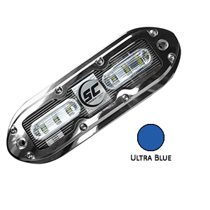 Shadow-Caster LED Lighting Shadow-Caster SCM-6 LED Underwater Light w/20’ Cable - 316 SS Housing - Ultra Blue - SCM-6-UB-20