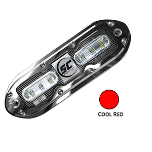 Shadow-Caster LED Lighting Shadow-Caster SCM-6 LED Underwater Light w/20’ Cable - 316 SS Housing - Cool Red - SCM-6-CR-20