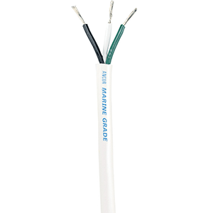 Ancor White Triplex Cable - 14/3 AWG - Round - 250’ - 133525
