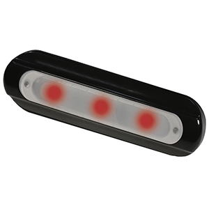 TACO Marine TACO LED Deck Light - Flat Mount - Red LEDs - Black Housing - F38-8505R-1