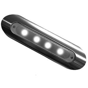 TACO Marine TACO 4-LED Deck Light - Pipe Mount - Aluminum Housing - F38-8800BXZ-W-1