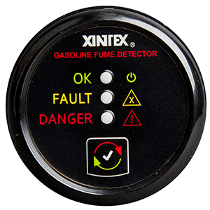 Fireboy-Xintex Xintex Gasoline Fume Detector & Alarm w/Plastic Sensor - Black Bezel Display - G-1B-R