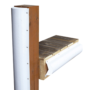 Dock Edge Piling Bumper - One End Capped - 6’ - White - 1020-F