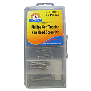 Handi-Man Marine Handi-Man Phillips Self Tapping Pan Head Screw Kit - 70 Pieces - 970149