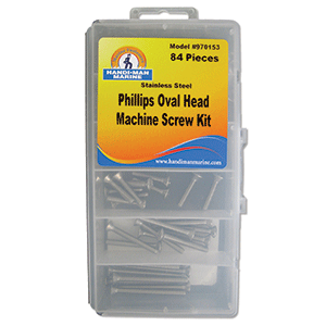 Handi-Man Marine Handi-Man Phillips Oval Head Machine Screw Kit - 84 Pieces - 970153