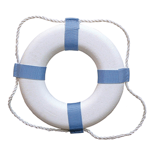 Taylor Made Decorative Ring Buoy - 17" - White/Blue - Not USCG Approved - 371
