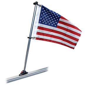 Taylor Made Pontoon 30" Flag Pole Mount & 16" x 24" US Flag - 922