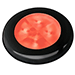 Hella Marine Slim Line LED 'Enhanced Brightness' Round Courtesy Lamp - Red LED - Black Plastic Bezel - 12V