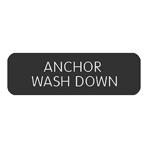 Blue Sea Systems Blue Sea Large Format Label - "Anchor Wash Down" - 8063-0038