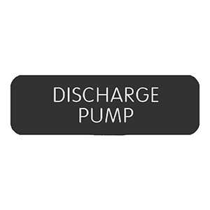 Blue Sea Systems Blue Sea Large Format Label - "Discharge Pump"  - 8063-0137