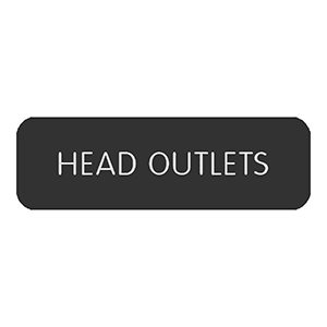 Blue Sea Systems Blue Sea Large Format Label - "Head Outlets" - 8063-0255