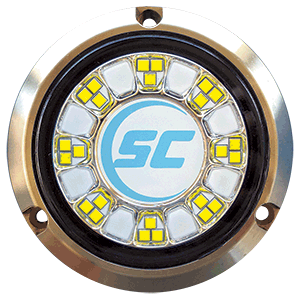 Shadow-Caster LED Lighting Shadow-Caster SCR-24 Bronze Underwater Light - 24 LEDs - Bimini Blue/Great White - SCR-24-BW-BZ-10