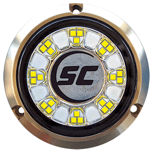 Shadow-Caster LED Lighting Shadow-Caster SCR-24 Bronze Underwater Light - 24 LEDs - Great White - SCR-24-GW-BZ-10