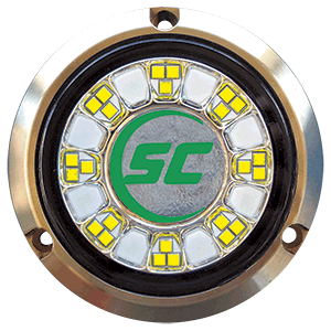 Shadow-Caster LED Lighting Shadow-Caster SCR-24 Bronze Underwater Light - 24 LEDs - Aqua Green - SCR-24-AG-BZ-10