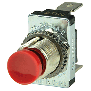 BEP MARINE BEP Red SPST Momentary Contact Switch - OFF/(ON) - 1001401