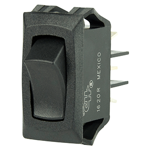 BEP Curved SPDT Mini Rocker Switch - 12V - ON/ON