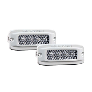 RIGID Industries SR-Q Series PRO RGB Diffused LED - Flush Mount - Pair - White CD-67875