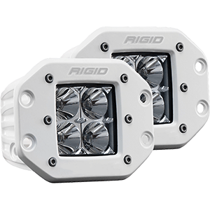 Rigid Industries RIGID Industries D-Series PRO Hybrid-Flood LED - Flush Mount - Pair - White - 612113