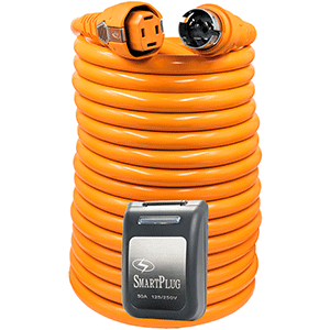 SmartPlug 50 Amp 50' Dual Configuration Cordset w/Tinned Wire & 50 Amp Non Metallic Black Inlet - C50504BM50PB