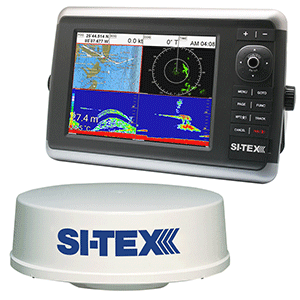 SI-TEX NavStar 10R GPS Chartplotter, Sonar, Radar System w/MDS-12 Radar and internal GPS Antenna - NAVSTAR 10R