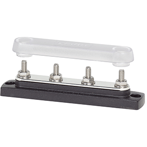 Blue Sea 2307 Common 150A BusBar – (4) 1/4″-20 Studs w/Cover