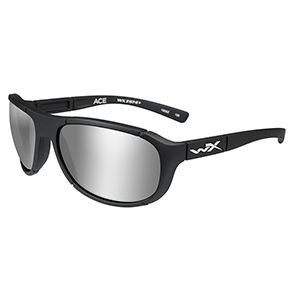 Wiley X Ace Polarized Sunglasses - Silver Flash Lens - Matte Black Frame - ACACE06