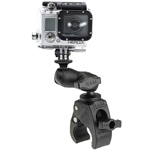 RAM Mounting Systems RAM Mount Small Tough-Claw™ Base w/Short Double Socket Arm & GoPro®/Action Camera Mount - RAM-B-400-A-GOP1U