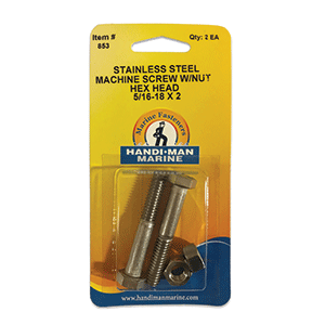 Handi-Man Marine Handi-Man Stainless Steel Hex Head Cap Screw - 5/16" x 2" - 18 Threads - 853