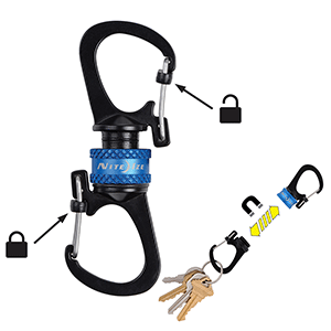 Nite Ize Slidelock® 360° Magnetic Locking Dual Carabiner - Blue - MSBL-03-R7