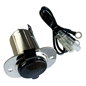 Marinco Stainless Steel 12V Receptacle w/Cap - 20036