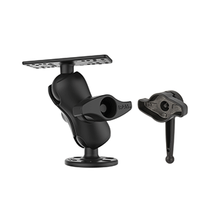 RAM Mounting Systems Ram Mount Universal D Size Ball Mount with Short Arm and Hi-Torq™ Wrench for 9"-12" Fishfinders and Chartplotters - RAM-D-115-C-KNOB9H
